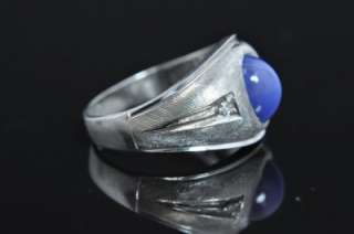 Linde Lindy Star Sapphire 14K White Gold Diamond Ring  