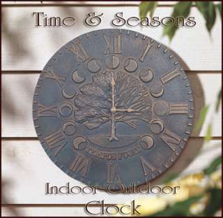 INDOOR OUTDOOR TIME & SEASONS BATTERY CLOCK HOUSE GIFT  