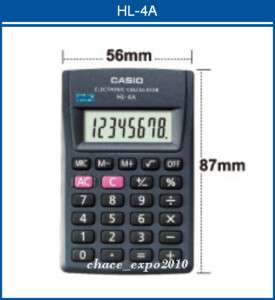 New Casio Mini Pocket Portable 8 digit Calculator HL 4A  