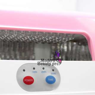 Pro 12W LED Nail Gel Cure UV Lamp Dryer Timer Pink 220V  