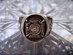 STERLING SILVER 925 IN HOC SIGNO VINCES MASONIC RING  