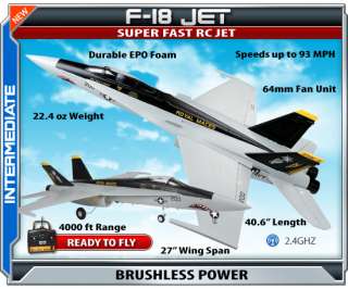   Radio Control Super Fast F 18 Hornet Jet RC RTF Plane/Airplane  