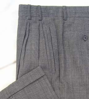   Trousers Wool Gray Check  31 x 29 3/4 EXC  