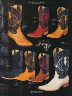 Premier Genuine Caiman/Ostrich Mens Cowboy Western Boots Diff. Colors 