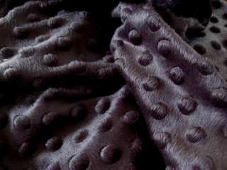 MINKY FABRIC BLACK DIMPLE DOT CUDDLE CHENILLE SEWING MATERIAL BARGAIN 