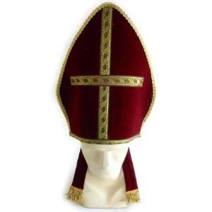   Nikolaus Kopfbedeckung Bischofsmütze mit Goldverzierung ca. 45cm hoch