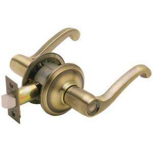Schlage Flair Antique Brass Hall and Closet Lever FA10 FLA 609 at The 