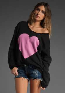 WILDFOX COUTURE Big Love Oversize Sweatshirt in Clean Black at Revolve 