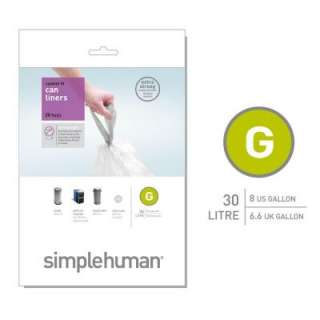 simplehuman 8 Gallon Type G Can Liners (20 Pack) CW0166 at The Home 