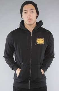 Brixton The Stern Zip Up Hoody in Black  Karmaloop   Global 