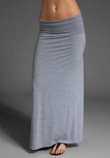 SPLENDID Lycra Long Skirt in Heather Grey  
