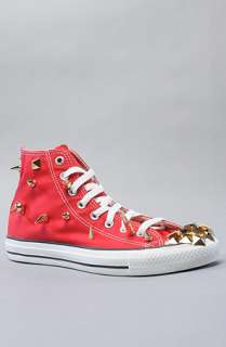 Gasoline Glamour The Studded High Top in Red and GoldExclusive 