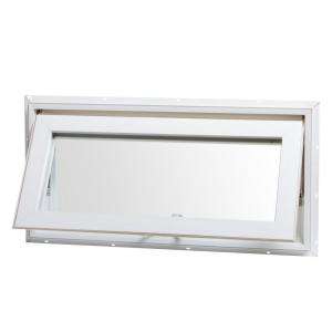 TAFCO WINDOWS Vinyl Awning Window, 32 in. x 16 in., White, Top Hinge 