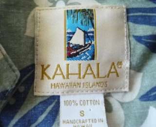 Mens Hawaiian Island Shirt Casual Small S Kahala Hawaii  