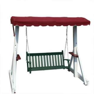   Recycled Plastic Green Outdoor Swing withour Canopy Top  DISCONTINUED
