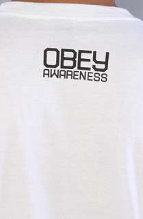 Obey The Keep A Breast Basic Tee in White  Karmaloop   Global 