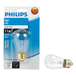   S14 Incandescent Sign Lamp Clear Light Bulb 416644 