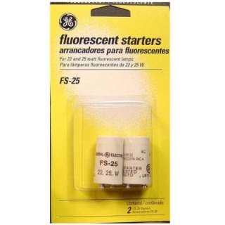 GE 22  and 25 Watt Fluorescent Lamp Starters (2 Pack) 80622 at The 