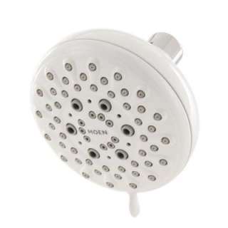MOEN Banbury 5 Spray Fixed Showerhead in White 23016W at The Home 