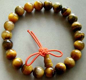 Tiger Eye Beads Buddhist Prayer Bracelet Mala  