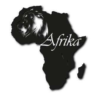 Wandtattoo XXL **Afrika** Kontinent Aufkleber Löwe Savanne  