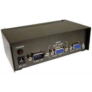 Cables Unlimited 2 Way Video Multiplier/Amplifier Monitor Splitter Box 