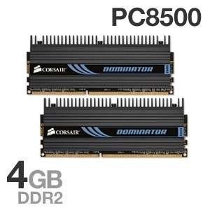 Corsair Dominator PC8500 RAM   4GB, DDR2, 1066MHz, Dual Channel at 