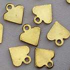 56 New Small Heart Brass Charm Filigrees Findings cf071