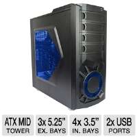 Raidmax Sagitta Silver/Black ATX Mid Tower Case with Clear Side, Front 