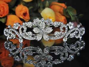 Bridal Wedding crystal Tiara Headband Silver  Party Bridalmaid 