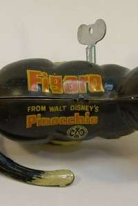 Vintage MARX Tin Litho Figaro Cat Pinocchio Disney Toy  