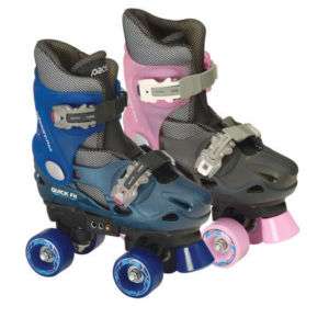 Kids adjustable quad roller skates purple or blue  