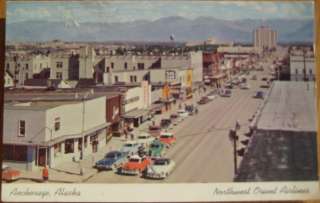 1957 Postcard Downtown Anchorage, Alaska, AK  