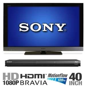 Sony KDL40EX500 40 LCD HDTV and Sony BDPS370 Blu ray Disc Player 