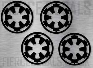 4x Star Wars Imperial Insignia DECAL STICKER GRAPHIC 6c  