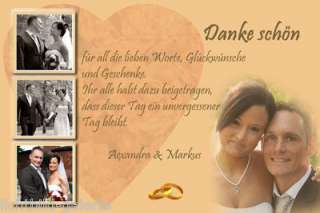 Fotokarten Danksagungen HOCHZEIT H78 10x15cm+Kuvert  