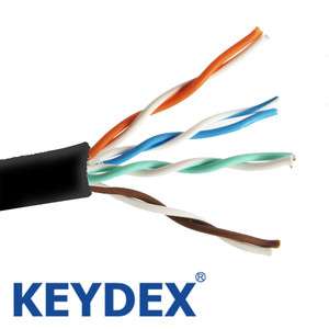 KEYDEX CAT5E UTP Bulk Lan Ethernet Cable 500ft Black 816742013549 
