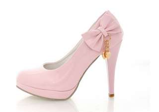 2012 womens vogue tie pumps Pendants high heel shoes #081  