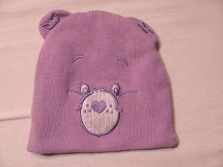   TAGS GIRLS PURPLE CARE BEARS BEANIE SIZE ONE SIZE FITS ALL  