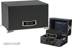 Alloy Cremation Box Keepsake Urn w Slate Finish and Box  