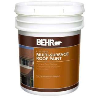 BEHR 5 Gal. Flat Latex Deep Base Roof Paint 06605 