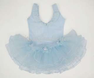   Leotard Ballet Tutu Dance Costume Skirt Dress 2 6Y Pink Blue White