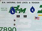 DECALS BN NATURAL GAS DIESEL c1991 MICROSCALE NIP