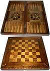 Rares Backgammon Set Spiel Schachspie​l Dame Checker Hol