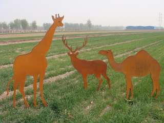Garten Skulptur Giraffe rost Optik,Dekoration  