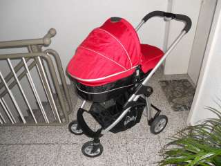 Kiddy Babywanne Click´n Move I in Rot+ FAHRGESTELL (Neuwertig) in 