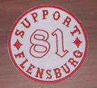 Support 81 Flensburg Aufnäher Patch Big Red Machine Red