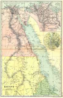   of map Egypt; Inset map of The Nile Delta and Suez Canal; Cairo