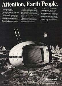   TV~Attention Earth People~Alien~Outer Space~Planet~Print Ad  