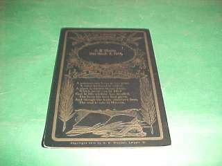 DEATH MEMORIAL REMEMBRANCE CARD 1914 C. S. SHULTS  